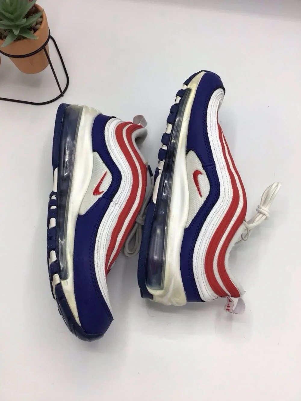 Nike Air Max 97 USA Red White Blue Size 6Y   CW5856-100